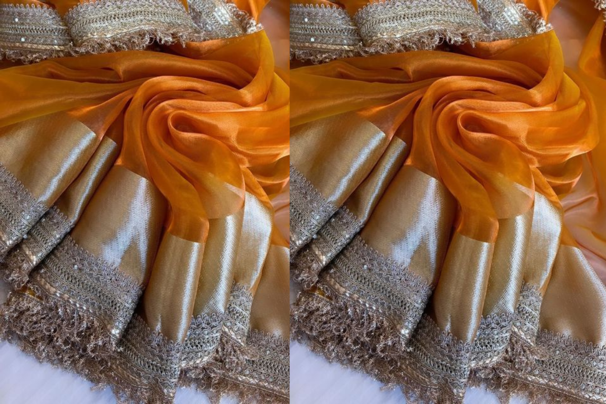 Golden Lehenga Design: अपनी पसंद से बनवाएं ये गोल्डन एस्थेटिक लहंगा, टेलर भैया को ऐसे करें गाइड 3 Golden Lehenga Design 4