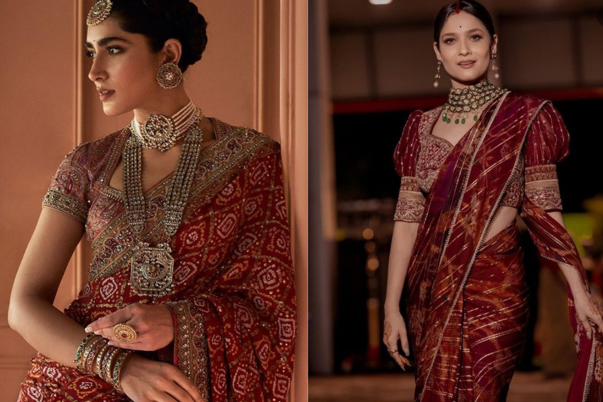 Chaitra Navratri Saree Look: चैत्र नवरात्रि पूजा में पहनें डिजाइनर बंधेज साड़ी- गुजराती स्टाइल में पाएं परफेक्ट लुक 2 image 104