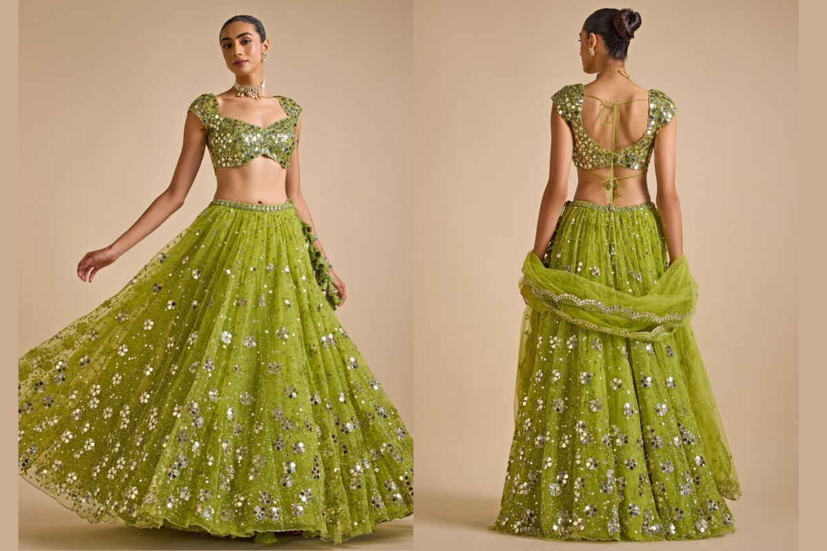 Mehndi Ceremony Lehenga Designs: Mehndi Look में चाहती हैं Green Glamour- ट्राय करें ये ट्रेंडिंग ग्रीन लहंगे 2 Mehndi Ceremony Lehenga Designs 1