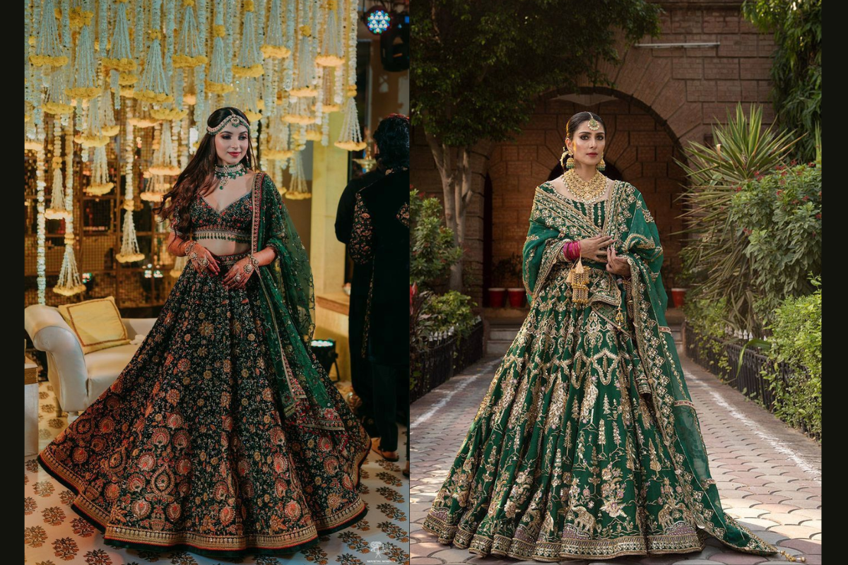 Mehndi Ceremony Lehenga Designs: Mehndi Look में चाहती हैं Green Glamour- ट्राय करें ये ट्रेंडिंग ग्रीन लहंगे 4 Mehndi Ceremony Lehenga Designs 3