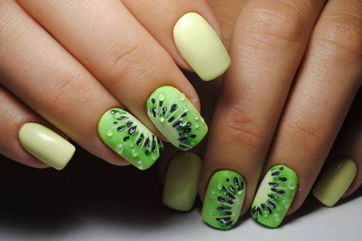 Red Strawberry Nail Art Design