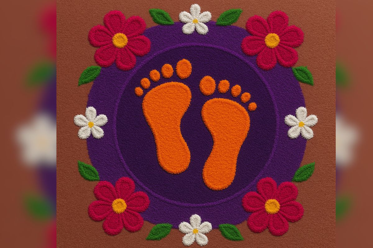 Akshaya Tritiya Rangoli: धन और बरकत के लिए अक्षय तृतीया पर घर में बनाएं ये खास रंगोली डिजाइन 4 rangoli design 3 1