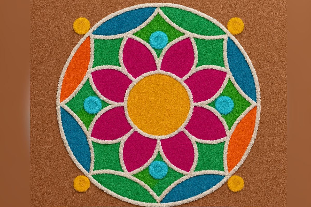 Akshaya Tritiya Rangoli: धन और बरकत के लिए अक्षय तृतीया पर घर में बनाएं ये खास रंगोली डिजाइन 8 rangoli design 8