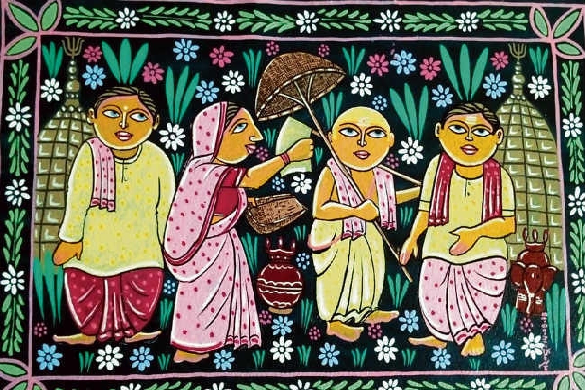 झारखंड की सांस्कृतिक विरासत को संजोती 'बैद्यनाथ पेंटिंग', बाबा धाम से जुड़े हैं इस अनोखी कला के तार 4 बैद्यनाथ चित्रकला पटचित्र से अलग है 1