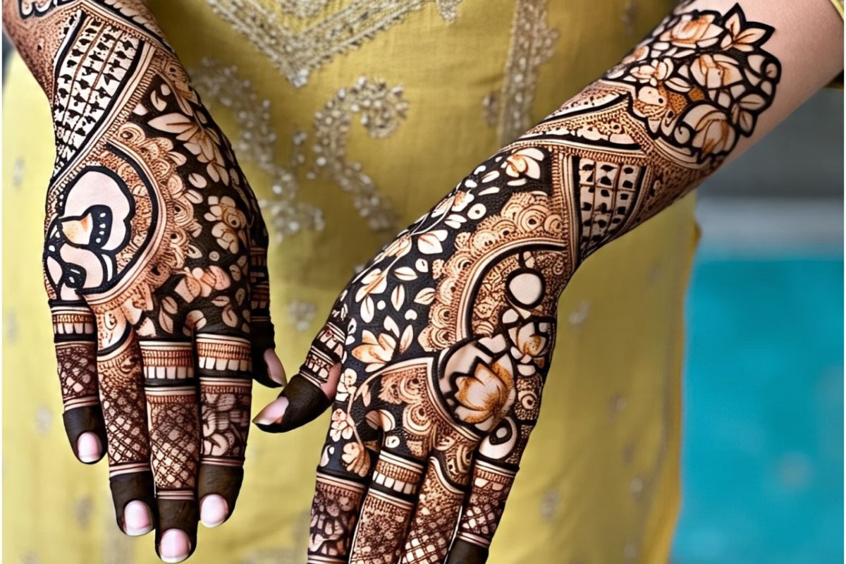 Fusion Mehndi Design 2025 112