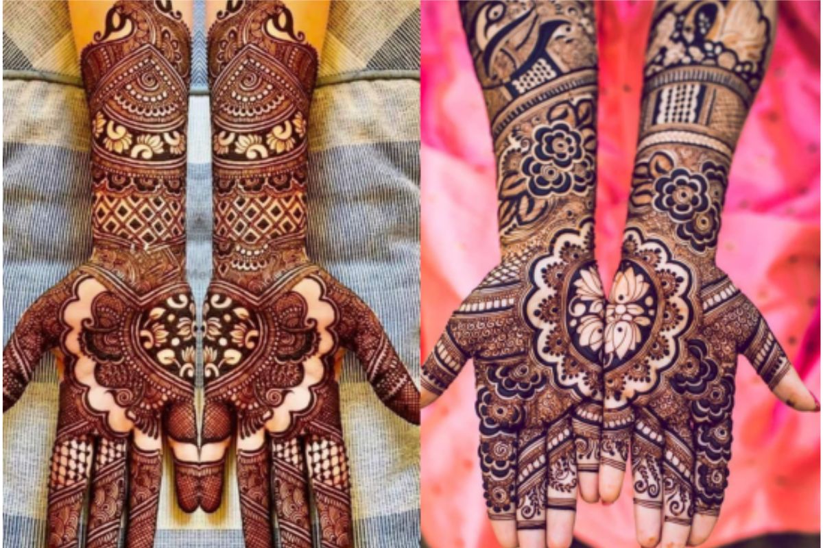Latest Bridal Mehndi Designs with Glitter
