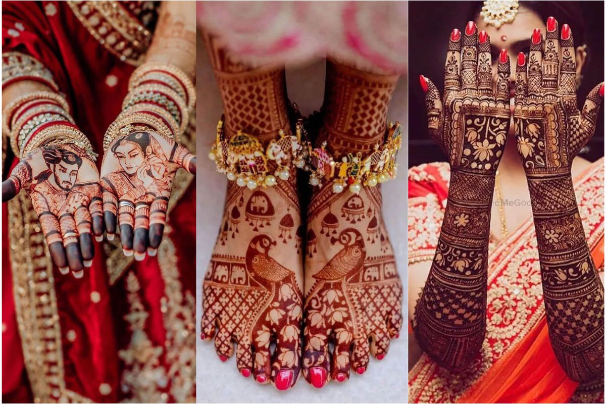 Latest Bridal Mehndi Designs with Glitter1