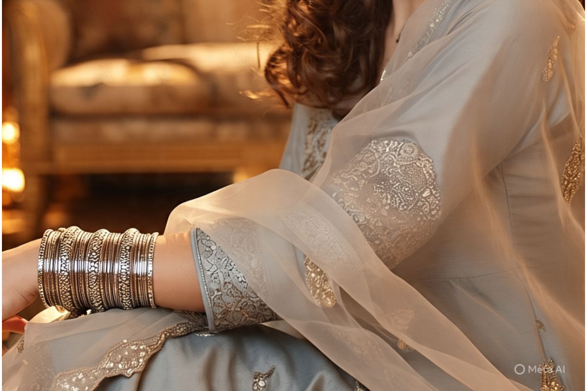 Trendy Silver Bangles for Girls and Women 4333