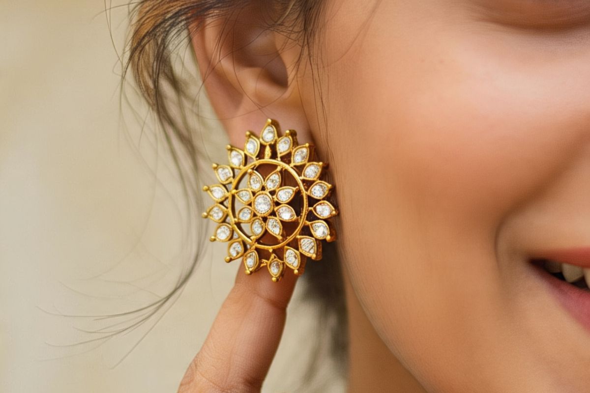 Latest Kundan Earrings For Vat Savitri Vrat: वट सावित्री पर दिखें सबसे सुंदर,पहनें ये कुंदन इयररिंग्स 1 latest kundan earrings 33