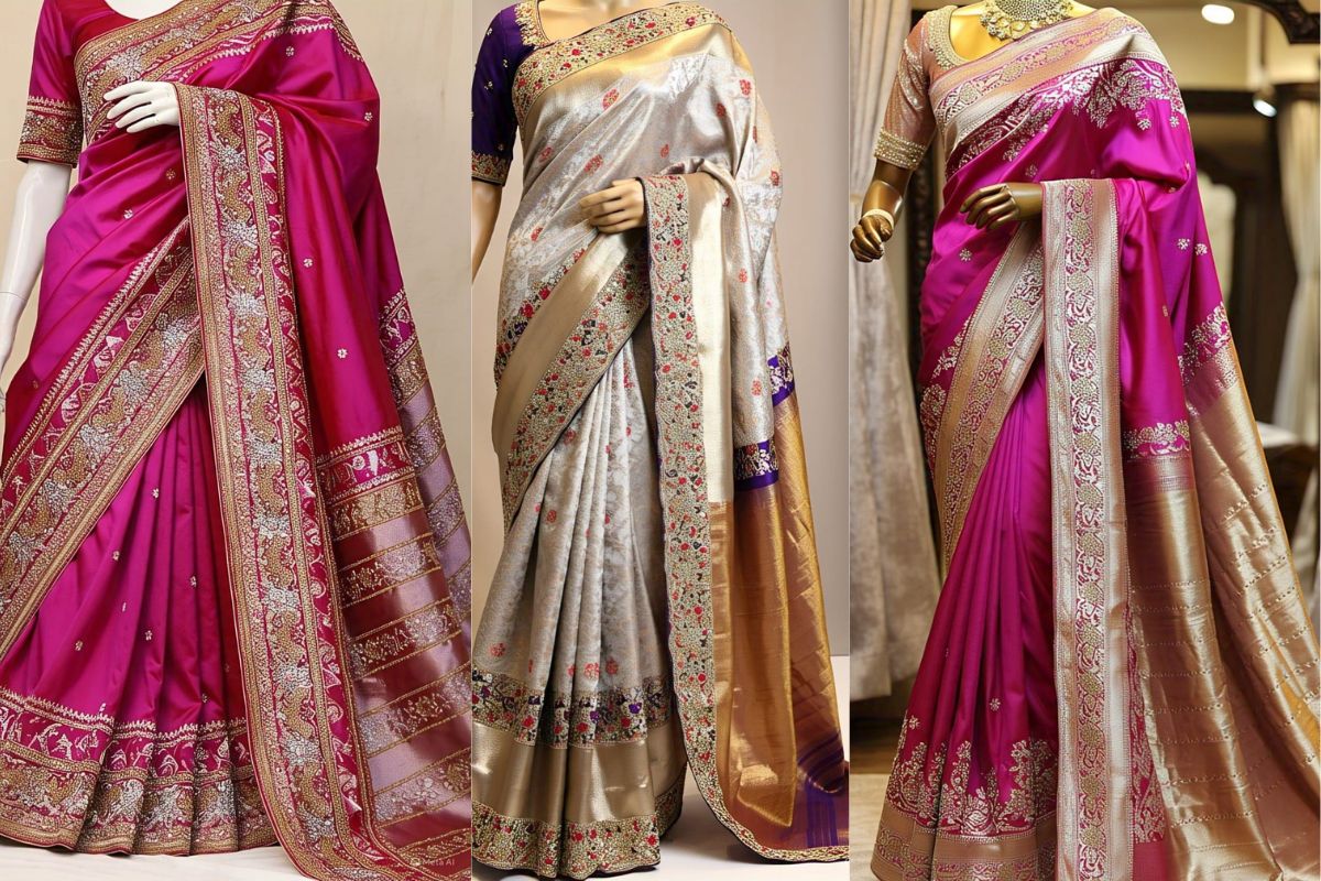 Saree Design: साड़ी की छांव में दमकेगा दुल्हन का रूप, हर रस्म में पहनें ये बेस्ट साड़ी डिजाइन 4 untitiled 4