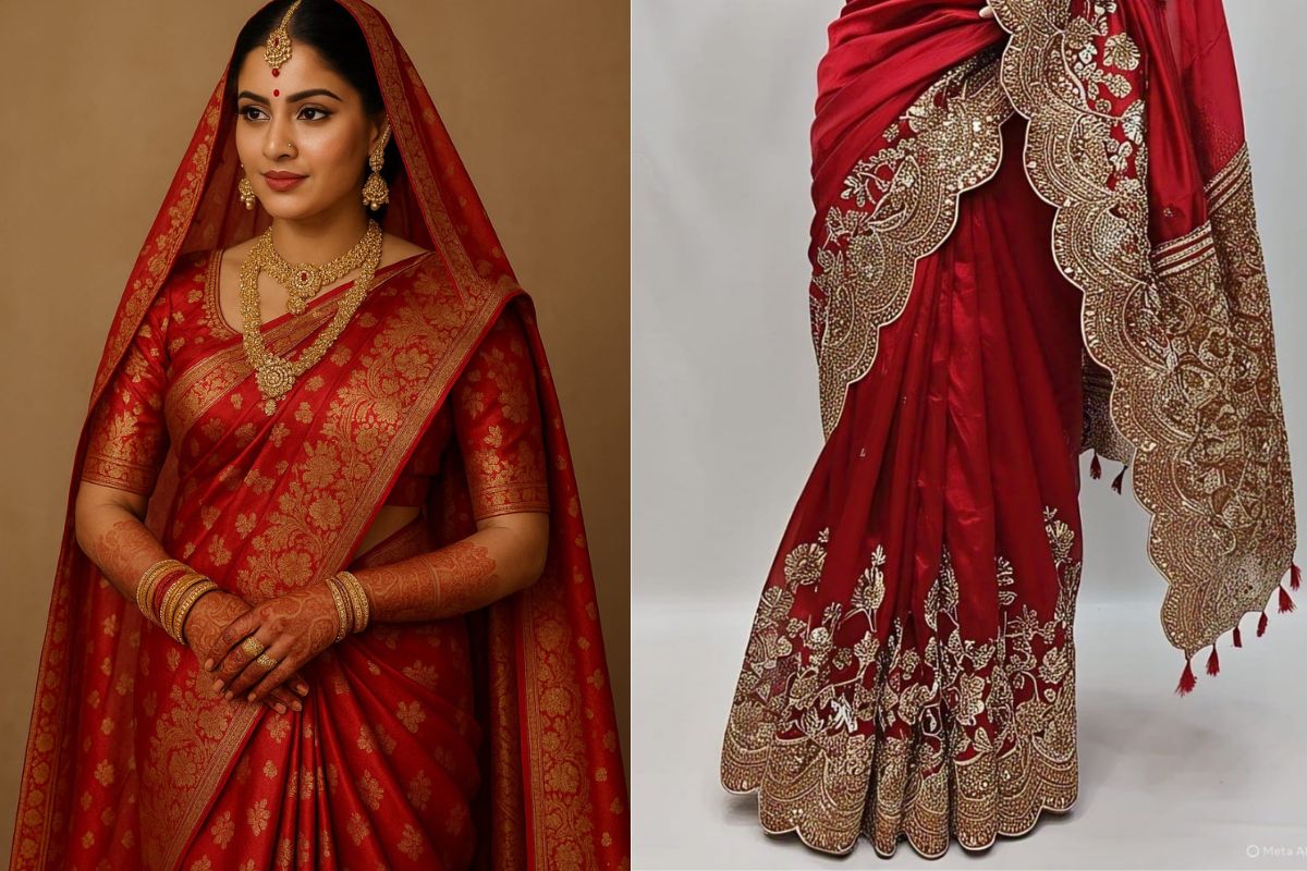 Saree Design: साड़ी की छांव में दमकेगा दुल्हन का रूप, हर रस्म में पहनें ये बेस्ट साड़ी डिजाइन 3 untitiled 6