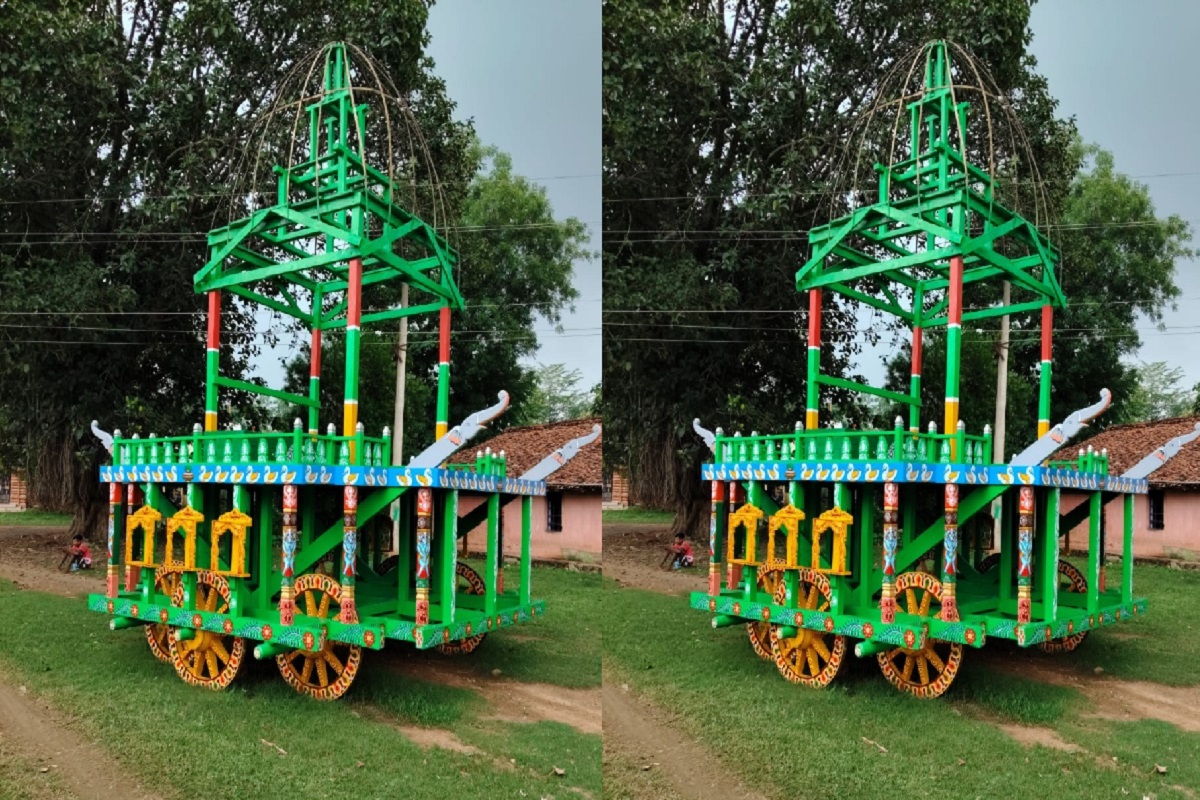 Chariots ready for Lord Jagannaths Rath Yatra in Haribhanja 1