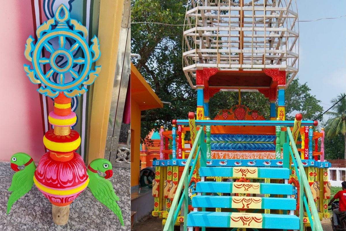 Rath Yatra : 20 लाख रुपये की लागत से बनकर तैयार हुआ प्रभु जगन्नाथ का भव्य रथ, ओडिशा के कारीगरों ने दिया आकार 3 Rath Yatra 4