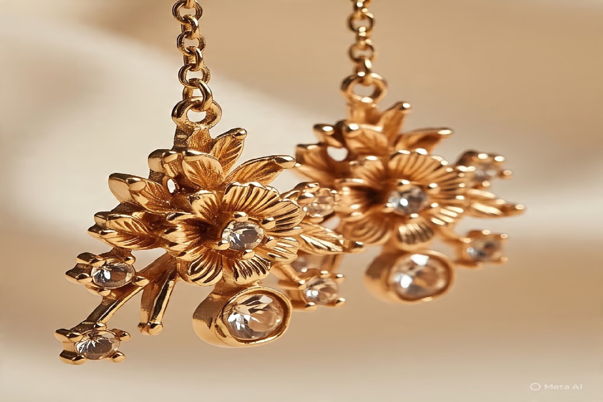 Trendy Earring Designs: देसी लुक में लगाना है विदेशी तड़का, तो जरूर चुने ये ट्रेंडिंग गोल्ड इयररिंग्स 2 florl