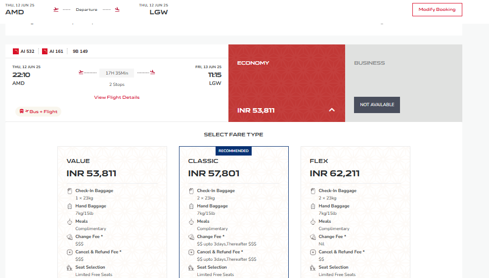 Air India Fare Price: एयर इंडिया में अहमदाबाद से लंदन का कितना लगता है किराया, किस क्लास के लिए कितना देना पड़ता है पैसा? 2 image 139