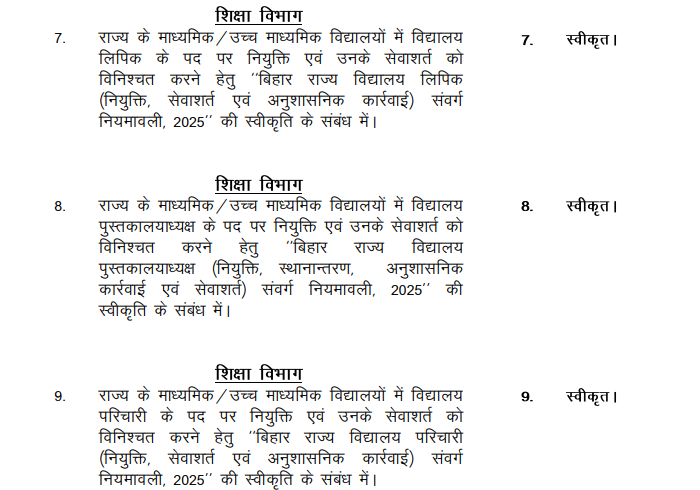 Nitish Cabinet: शिक्षा विभाग से जुड़ा बड़ा फैसला, इन 3 पदों पर नियुक्ति के लिए नियमावली को मंजूरी