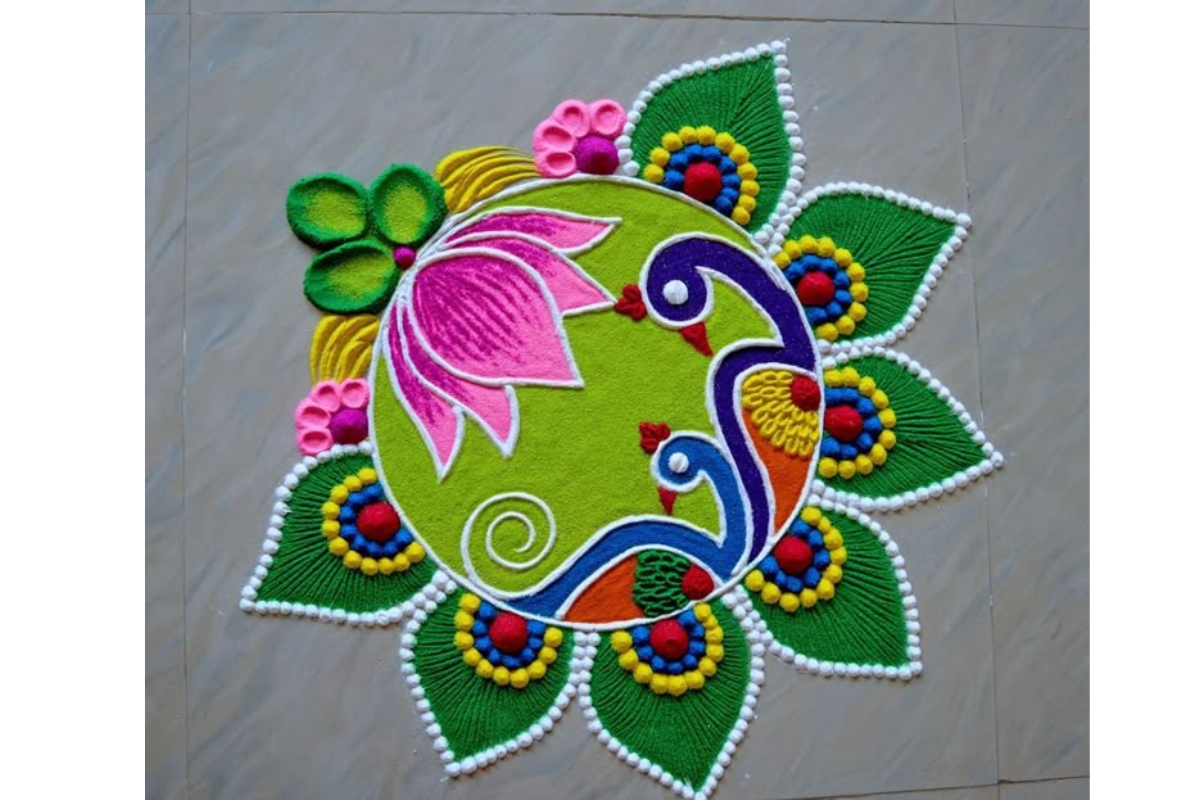 Guru Purnima Rangoli Design 4