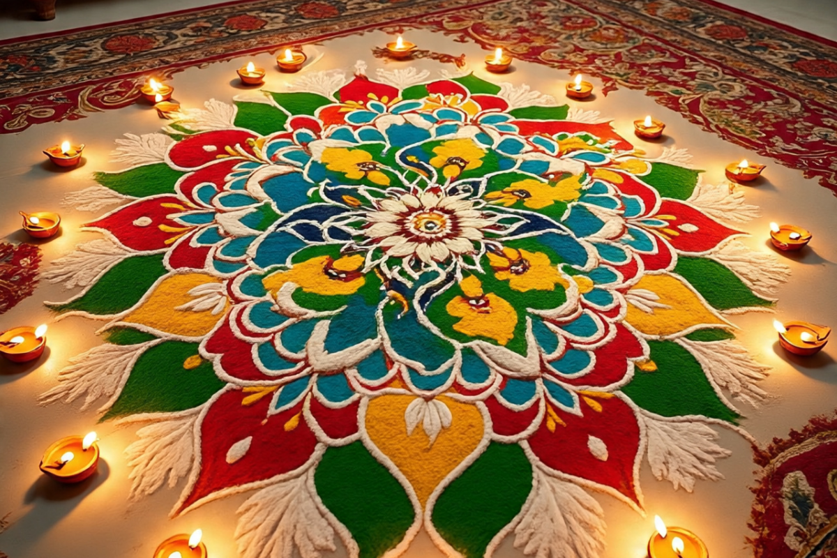 Guru Purnima Rangoli Design 5