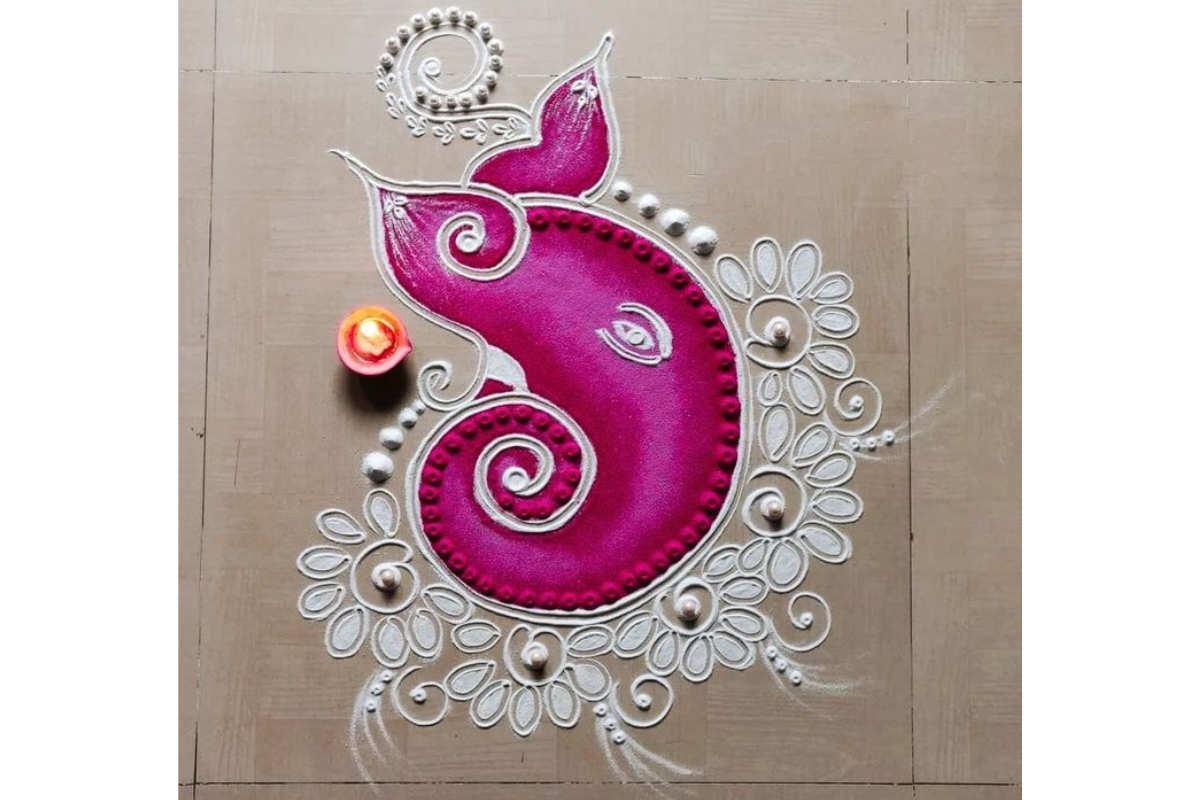 Guru Purnima Rangoli Design 7