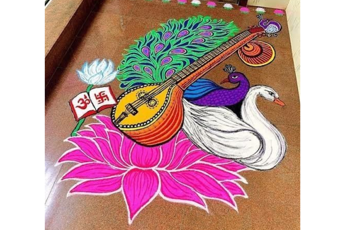 Guru Purnima Rangoli Design 9