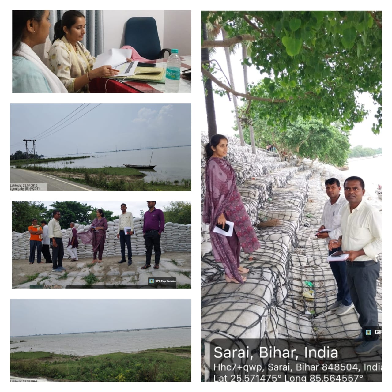 जिला पदाधिकारी, समस्तीपुर के निर्देश पर सहायक आपदा प्रबंधन पदाधिकारी ने मोहनपुर में बाढ़ पूर्व तैयारियों की जांच की