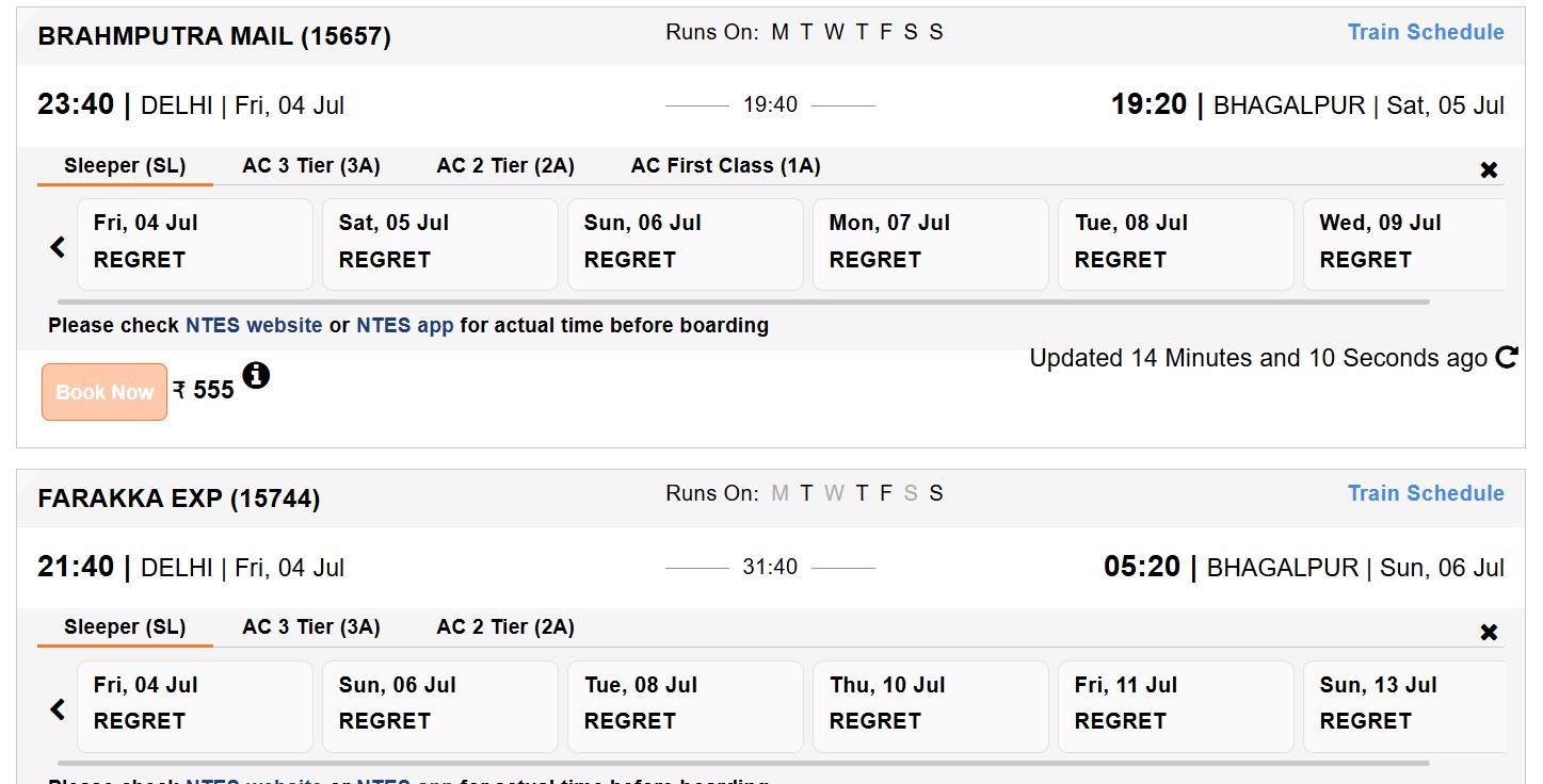 बिहार की अधिकतर ट्रेनों में अब नो रूम का झंझट! रेलवे का नियम बदला तो वेटिंग टिकट भी मिलना हुआ मुश्किल 1 Screenshot 2025 07 02 063924