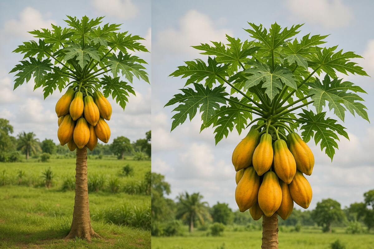 How To Grow Papaya Tree: अब घर पर उगाएं ताजा और हरा-भरा पपीता, बस अपनाएं ये आसान टिप्स 1 gardening tips ai image 2 1