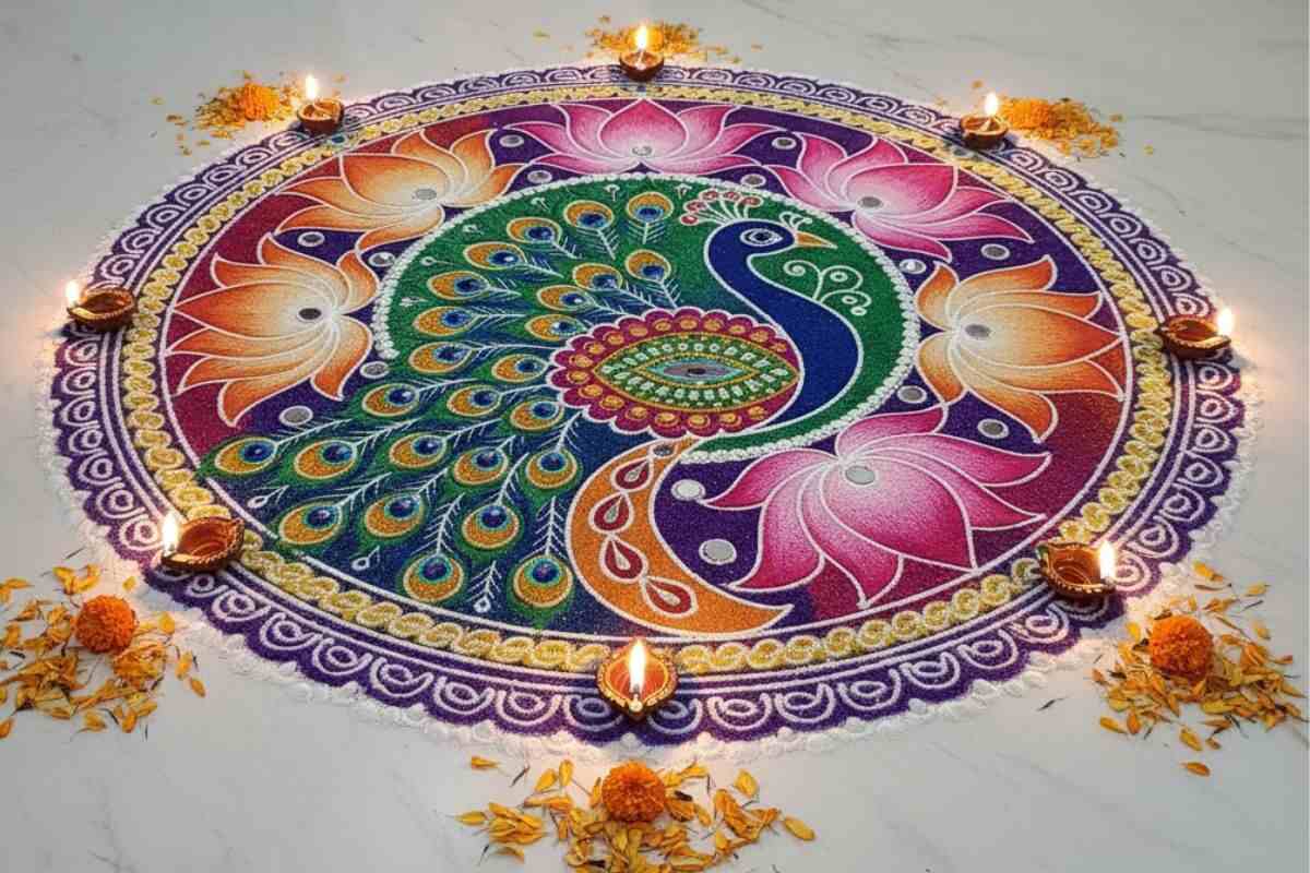 Bhai Dooj Rangoli Designs: भाई दूज पर रंगों से सजाएं घर का आंगन, ट्राई करें ये यूनिक रंगोली डिजाइन आइडियाज 6 Bhai Dooj Rangoli Designs