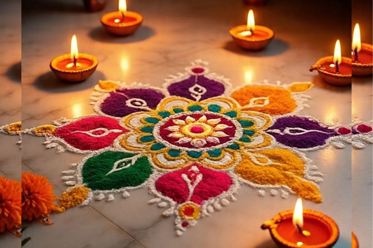 Bhai Dooj Rangoli Designs: भाई दूज पर रंगों से सजाएं घर का आंगन, ट्राई करें ये यूनिक रंगोली डिजाइन आइडियाज 3 Bhai Dooj Rangoli Designs