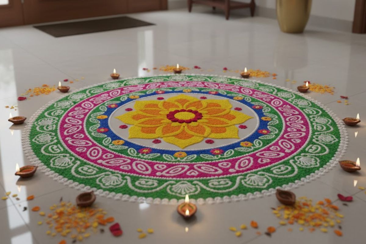 Bhai Dooj Rangoli Designs: भाई दूज पर रंगों से सजाएं घर का आंगन, ट्राई करें ये यूनिक रंगोली डिजाइन आइडियाज 