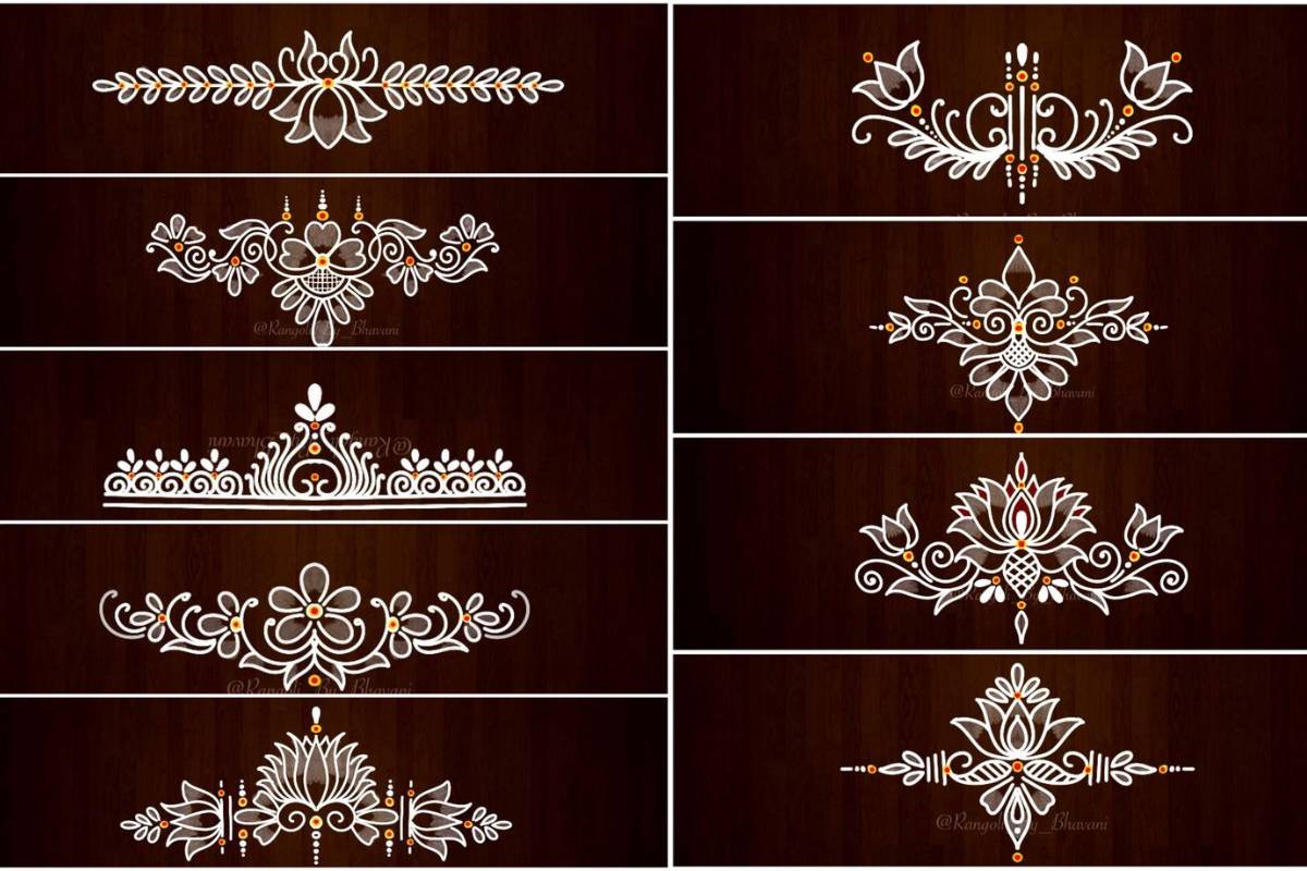 Border Rangoli Design for Diwali: घर के मुख्य द्वार को सजाएं आसान और खूबसूरत रंगोली डिजाइनों से 6 Border Rangoli Design for Corner and Main Gate