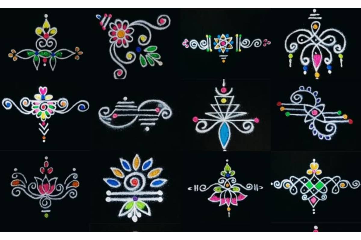 Border Rangoli Design for Diwali: घर के मुख्य द्वार को सजाएं आसान और खूबसूरत रंगोली डिजाइनों से 2 Border Rangoli Design min