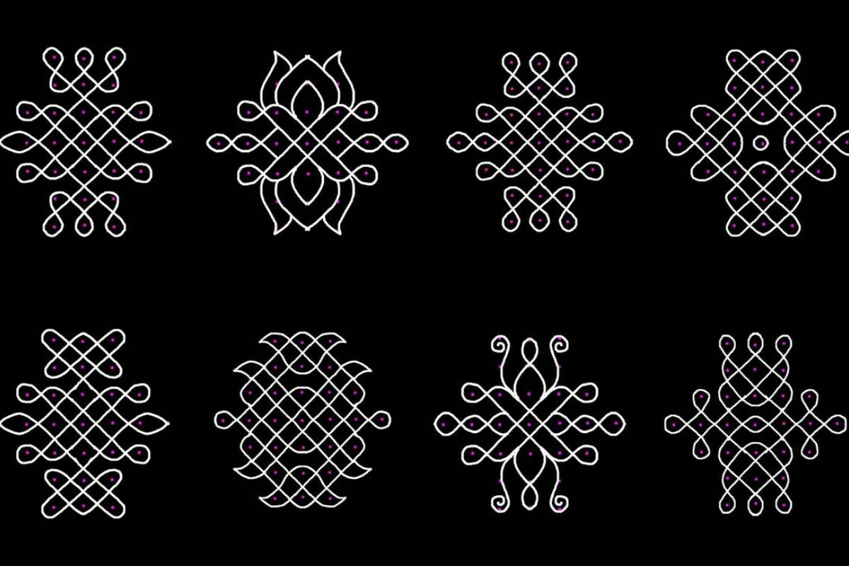 Border Rangoli Design for Diwali: घर के मुख्य द्वार को सजाएं आसान और खूबसूरत रंगोली डिजाइनों से 4 Dot to Dot Rangoli Design for Diwali 2025