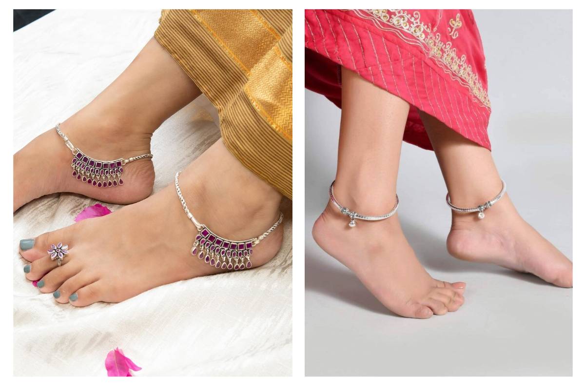 Silver Payal Design: न्यूली मैरिड वुमन के लिए सिम्पल लेटेस्ट पायल डिजाइन - ये डिजाइन आपको जरूर पसंद आएंगे 3 Double Layer Payal Design