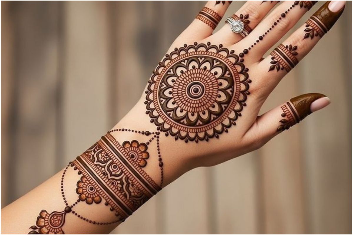 Easy Arabic Mehndi Designs for Karwa Chauth 2025 4
