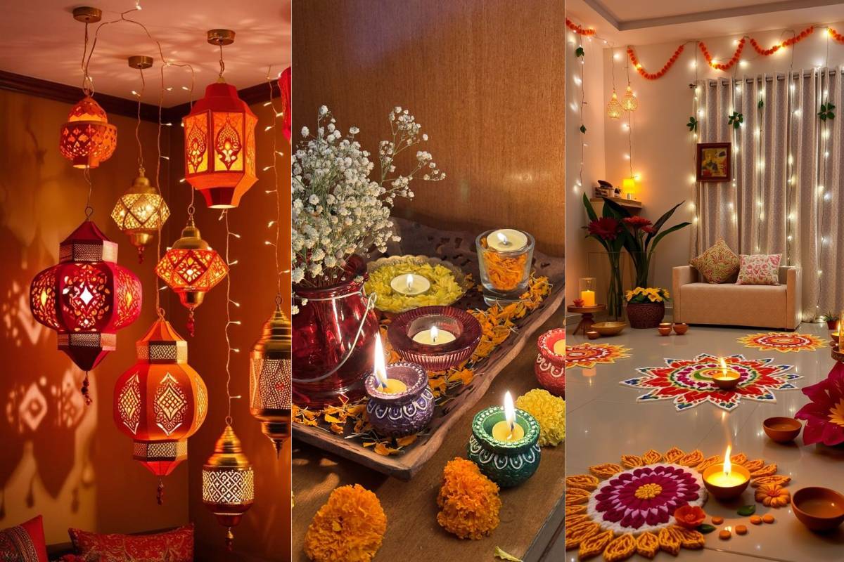 Diwali Decoration Ideas: रोशनी से जगमग होगा हर एक कोना - घर को सजाएं इन 5 क्रिएटिव तरीकों से 2 Happy Diwali Decoration Ideas at Home min