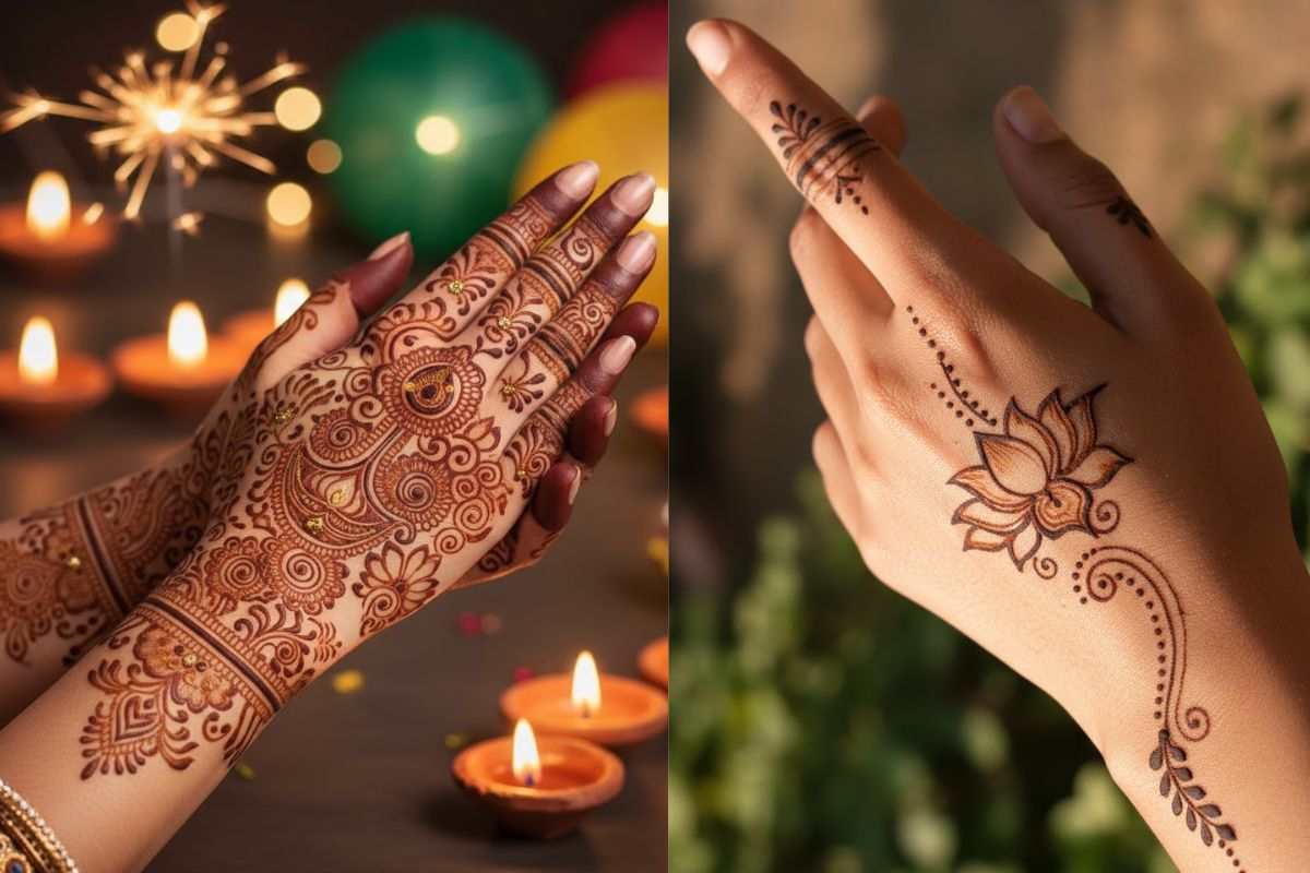Mehndi Design Easy And Beautiful For Diwali: दिवाली लुक को बनाएं शानदार, हाथों में लगाएं ये सबसे सुंदर लेटेस्ट मेहंदी डिजाइन 4 Traditional Patterns on Hands Mehndi Design