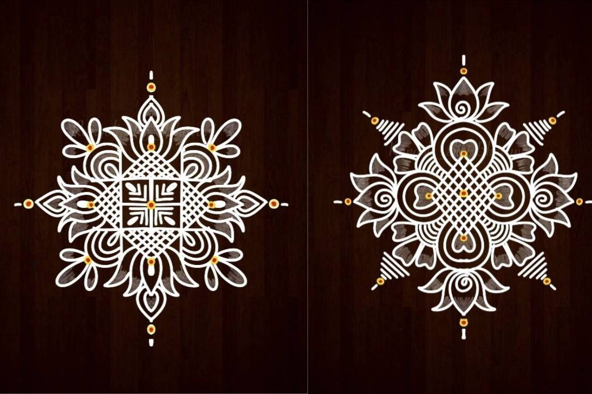 Border Rangoli Design for Diwali: घर के मुख्य द्वार को सजाएं आसान और खूबसूरत रंगोली डिजाइनों से 3 Simple Flower Rangoli Designs