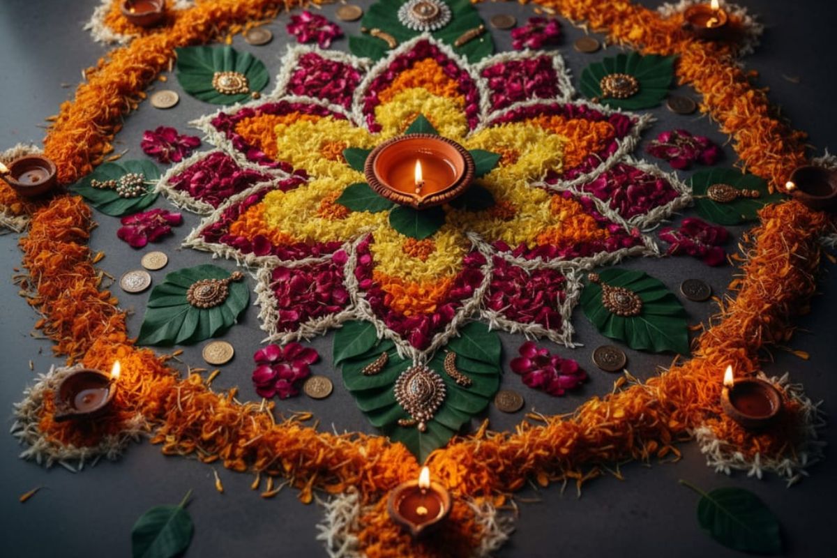 Rangoli Design For Dhanteras: मां लक्ष्मी को खुश करने के लिए धनतेरस पर बनाएं ये रंगोली डिजाइन 
