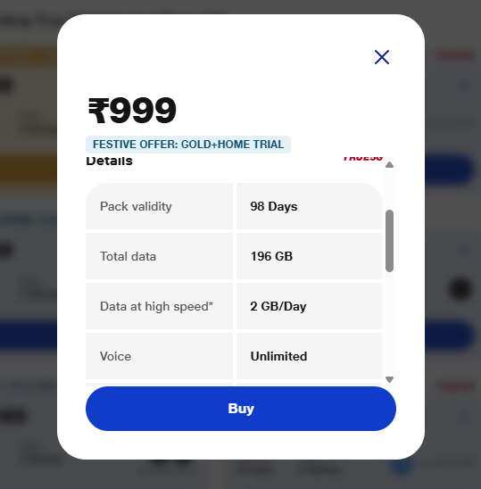 Jio का दिवाली ऑफर, इन प्लान्स में मिल रहा अनलिमिटेड डेटा और 2 महीने JioHome का फ्री ट्रायल 4 image 243
