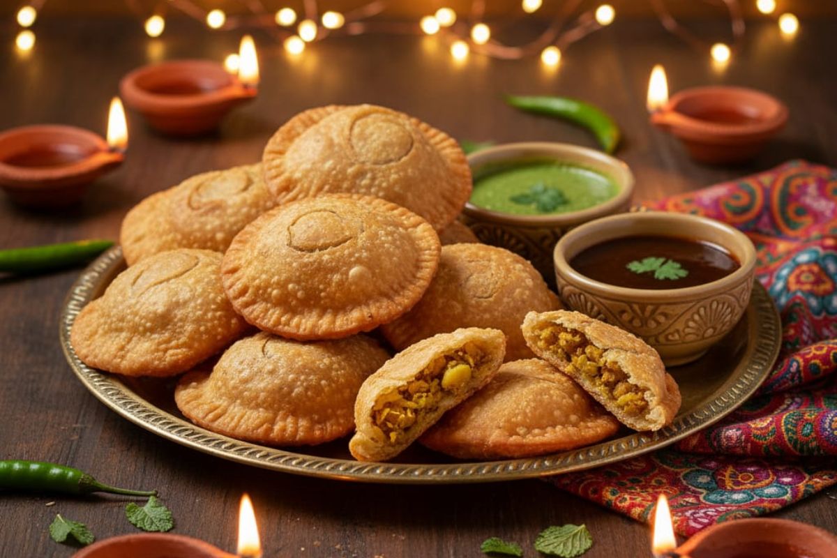 Diwali Traditional Indian Food: घर पर बनाएं दिवाली स्पेशल लड्डू, पराठा और चटनी, पूजा और मेहमानों के लिए परफेक्ट 2 kachauri