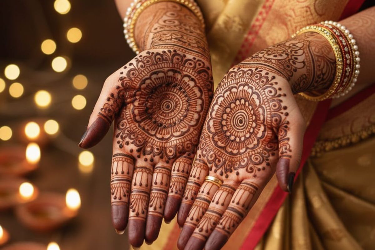 Last Minute Karwa Chauth Mehndi Design: करवा चौथ पर आखिरी वक्त में लगाएं ये खूबसूरत मेहंदी डिजाइन, मिलेगा साजन का प्यार और उम्र भर का साथ 7 mandla design
