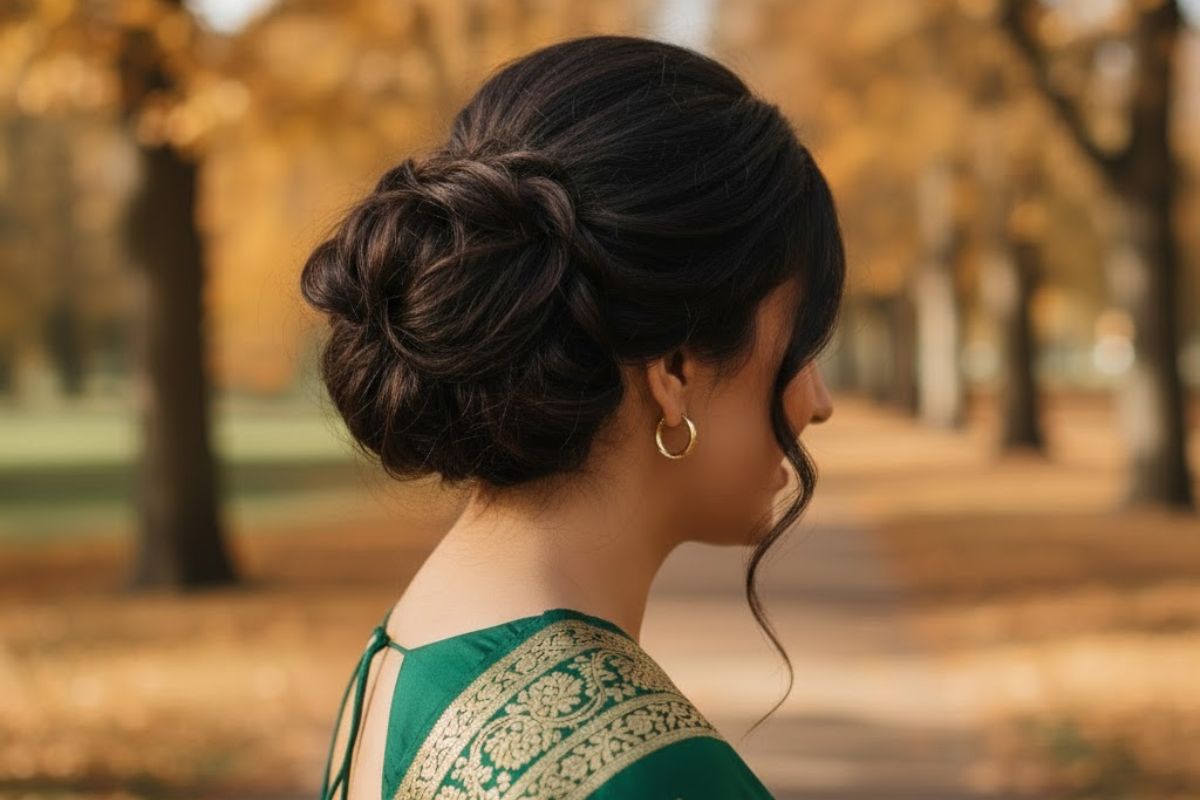 Hairstyle Ideas For Diwali: दिवाली में खूबसूरत और एलिगेंट लुक पाने के लिए ट्राई करें ये हेयरस्टाइल आइडियाज 11 side bun hairstyle