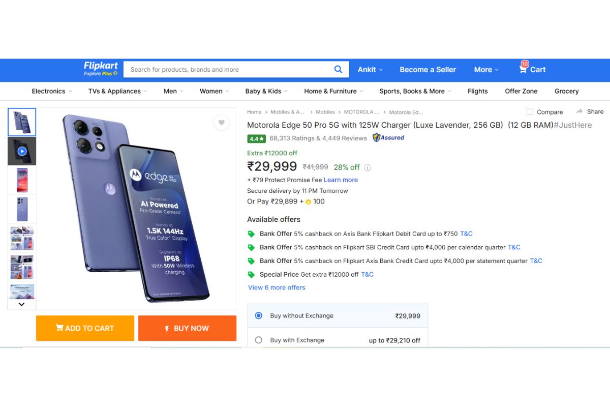 Motorola Edge 50 Pro Price detail