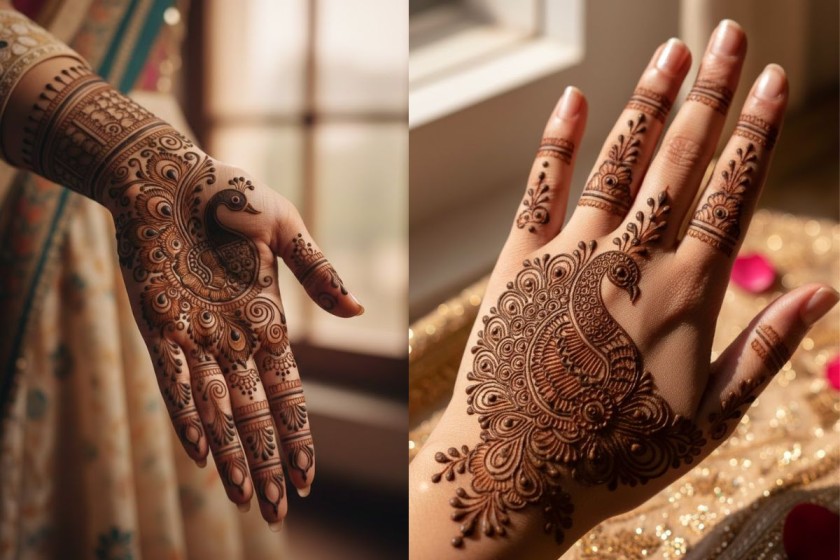 Simple Mehndi Design: हाथों में लगाएं सिंपल मेहंदी डिजाइन, रचने के बाद हर कोई पूछेगा लगाने वाले का नाम 2 Peacock Mehndi Design