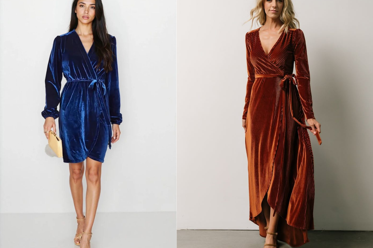Velvet Party Wear Dresses For Women: सर्दियों की पार्टी में रॉयल और एलिगेंट लुक के लिए ट्राय करें ये स्टाइलिश वेलवेट ड्रेसेज 5 Velvet Wrap Dress