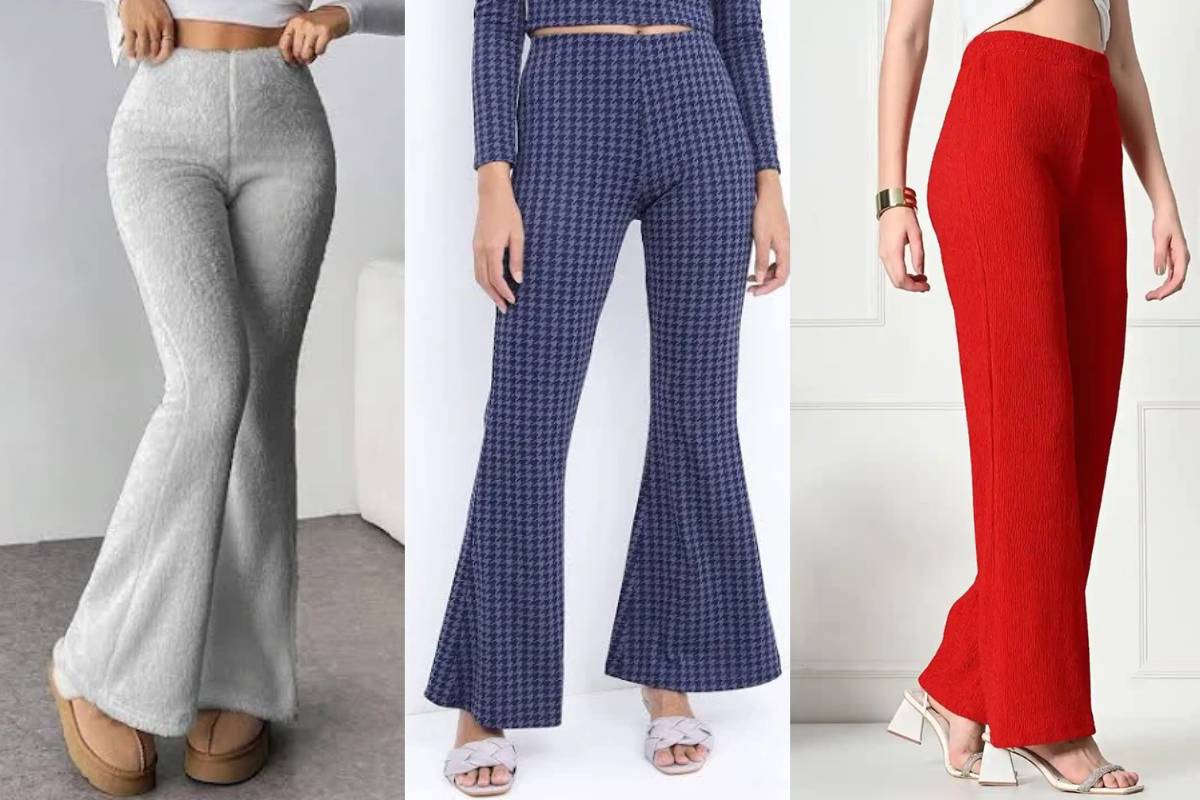New Woolen Pants for Women: कपकपाती ठंड में भी मिलेगी गर्माहट, देखें नए वूलन पैंट्स के स्टाइलिश डिजाइन 2 Wide Leg Woolen Pants for Women - Boot Cut High Rise Woolen Pants for women