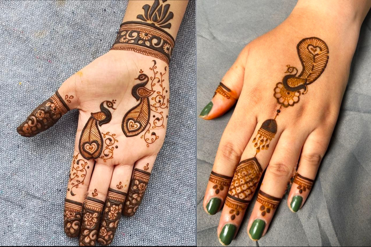 Kid's Peacock Mehndi Design