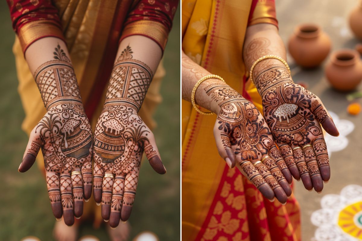 Pongal Pot Mehndi Design