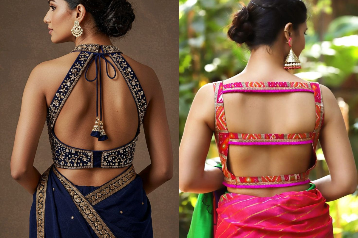 Blouse Back Designs: सिंपल से लेकर डिजाइनर तक, देखें लेटेस्ट और ट्रेंडी ब्लाउज बैक डिजाइन्स का पूरा कलेक्शन 4 Straps Back Blouse